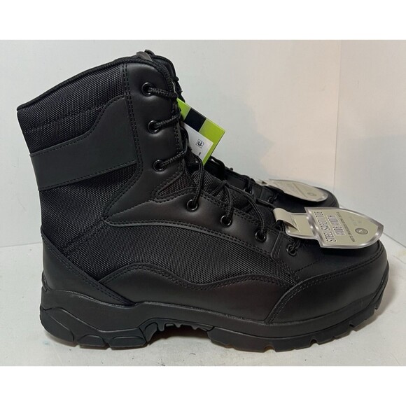 Interceptor Boots Mens 11 Wide Black Leather Force Tactical Steel Toe Work NEW - Picture 1 of 10